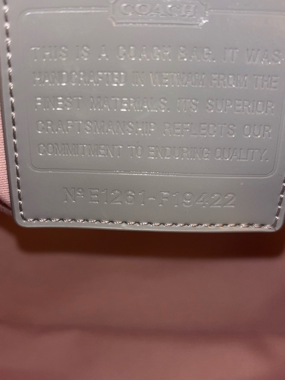 Coach F19422 Gray Signature Multifunctional Travel Tote with Metallic Accent - Picture 12 of 17